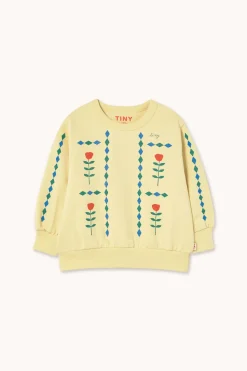 Diamonds Graphic Sweatshirt Dusty Yellow>Tinycottons Sale