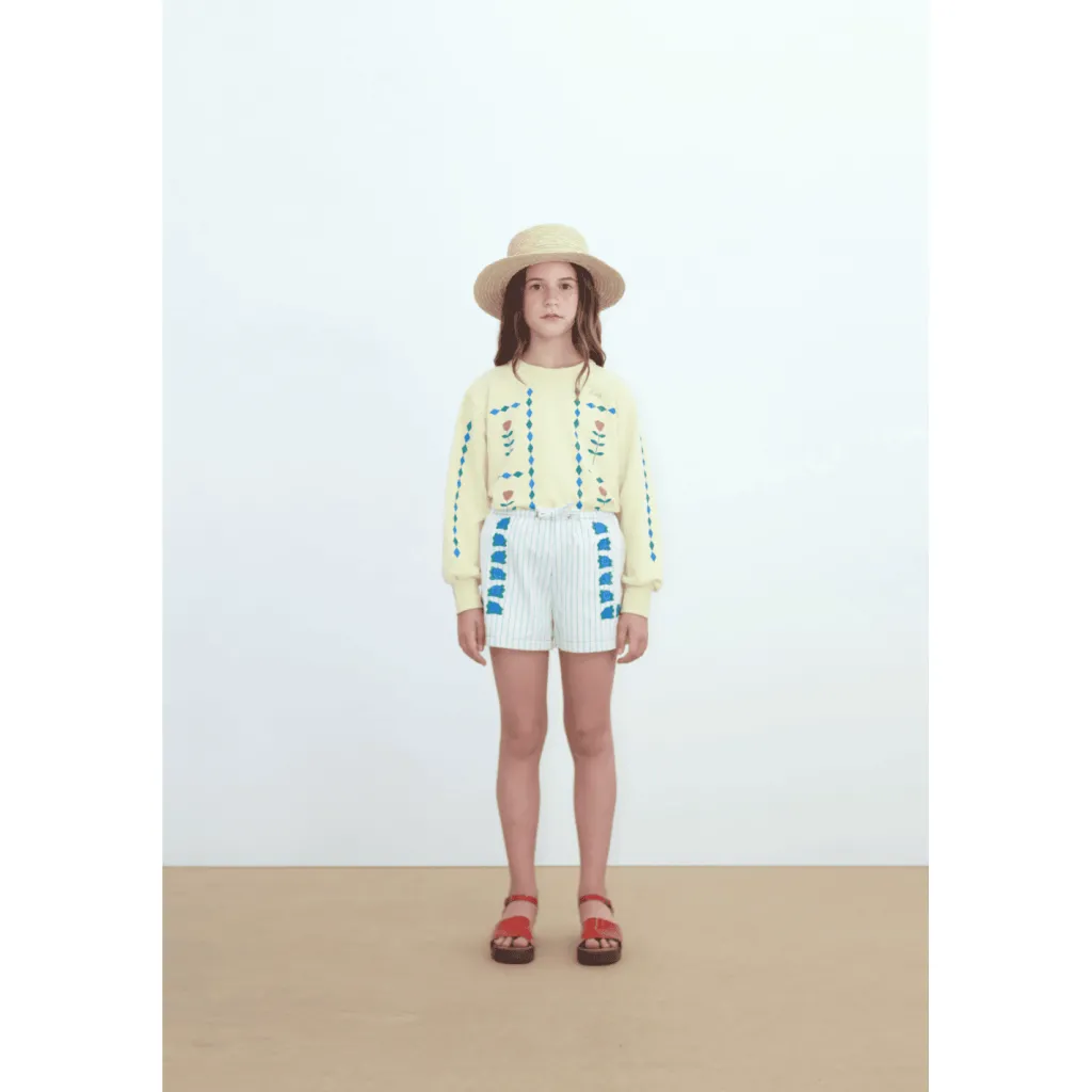 Diamonds Graphic Sweatshirt Dusty Yellow>Tinycottons Sale