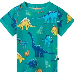 Dinosaurs T-shirt Teal>Småfolk New