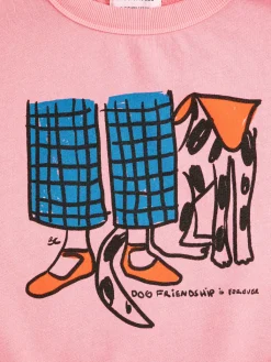 Dog Friendship Sweatshirt Pink>Bobo Choses Clearance