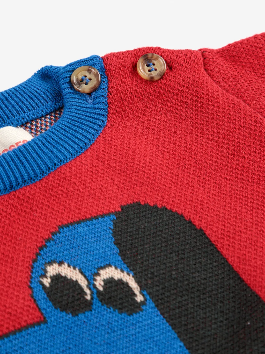 Doggy Mate Jacquard-jumper Red>Bobo Choses Clearance