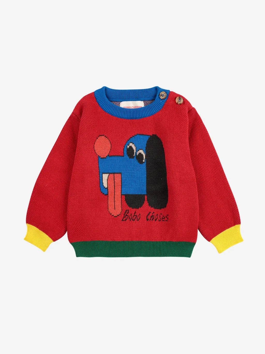 Doggy Mate Jacquard-jumper Red>Bobo Choses Clearance