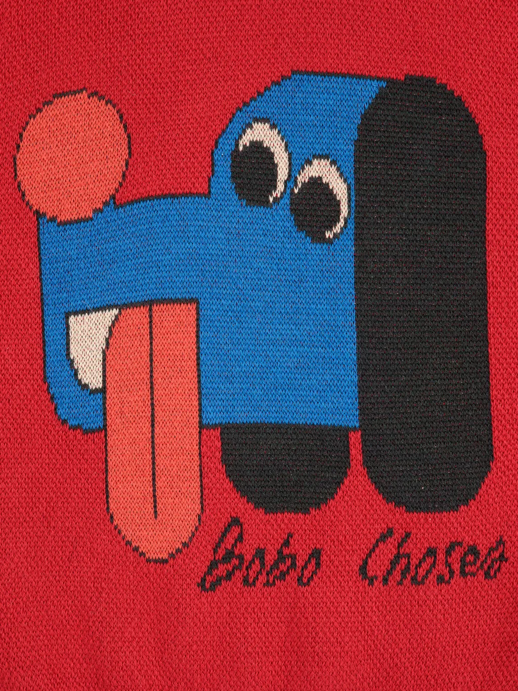 Doggy Mate Jacquard-jumper Red>Bobo Choses