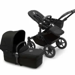 Donkey 5 Mono Komplett Barnvagn Black/Midnight Black><noscript><img width=