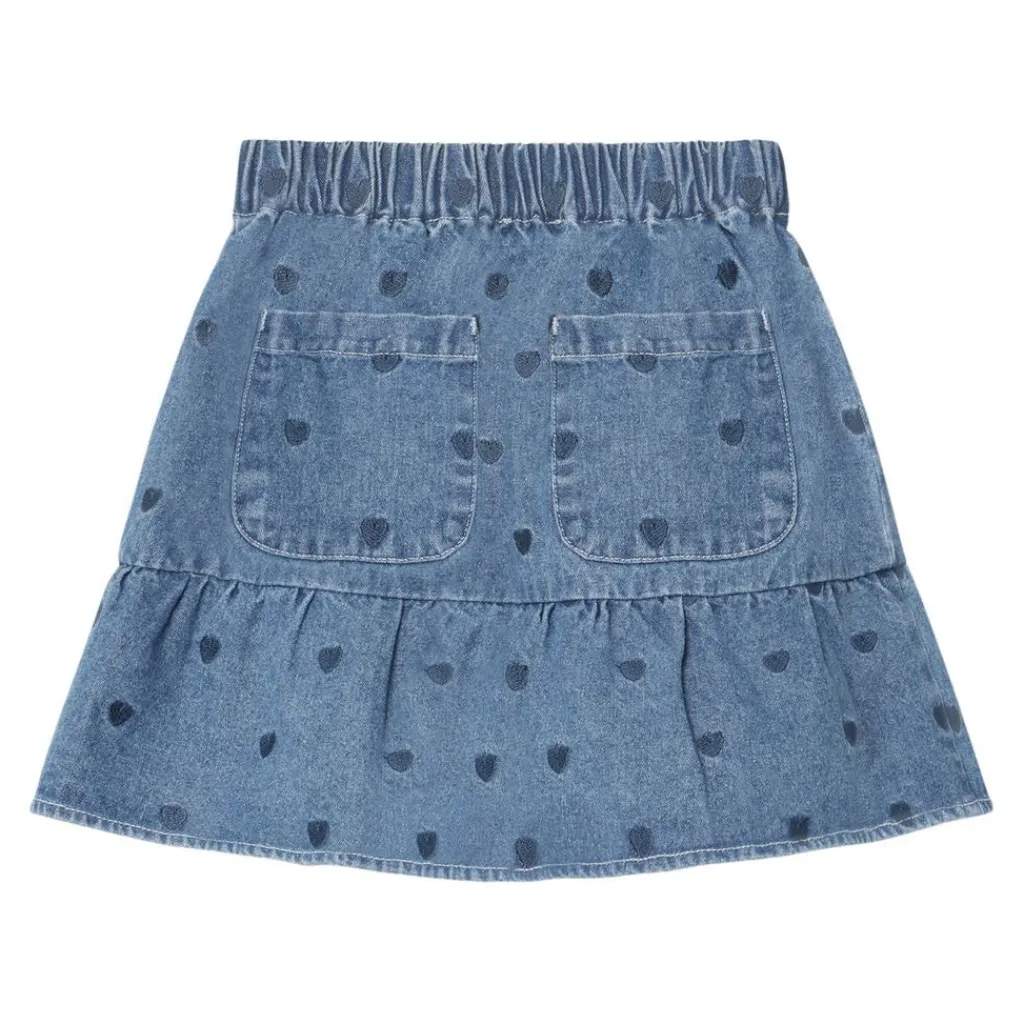 Donna Denim Kjol Light Denim Blue>Fliink Discount