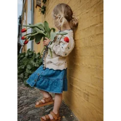 Donna Denim Kjol Light Denim Blue><noscript><img width=