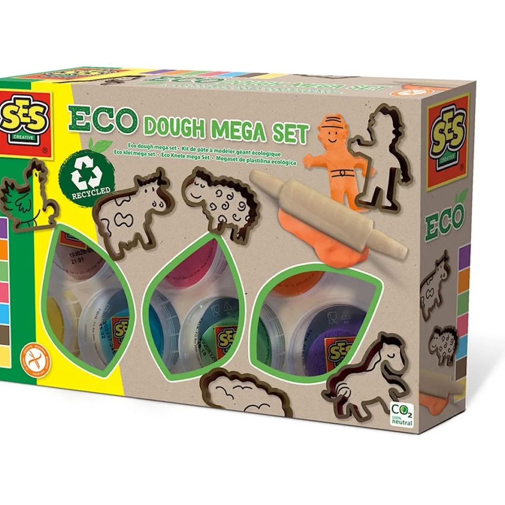 Eco modellera Megaset (7x90g med redskap)>SES Creative Hot