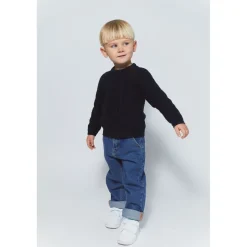 Ekologiska Bomullsjeans Indigo Blue Washed><noscript><img width=