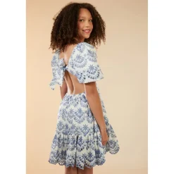 Ellory Broderad Mini Klänning Periwinkle><noscript><img width=