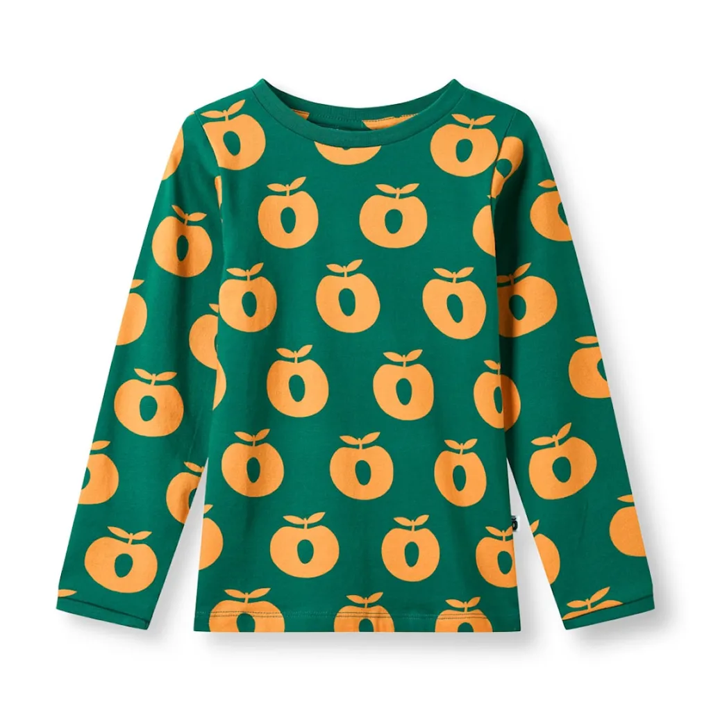 Elstar Long-Sleeved Top with Apples Cedar tree>Småfolk Clearance