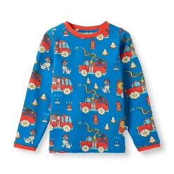 Elstar With Fire Truck Långärmad T-shirt Brilliant Blue>Småfolk Discount