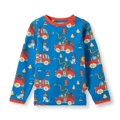 Elstar With Fire Truck Långärmad T-shirt Brilliant Blue>Småfolk Discount