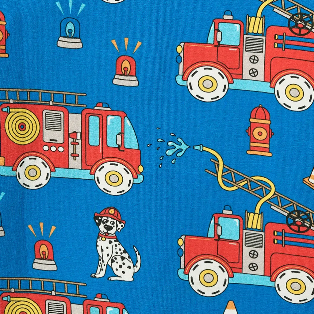 Elstar With Fire Truck Långärmad T-shirt Brilliant Blue>Småfolk Discount