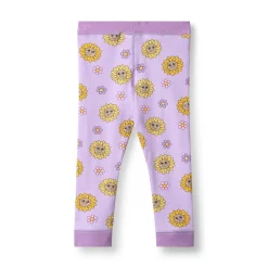 Elstar With Sunflowers Baby Leggings Heather Purple>Småfolk Online