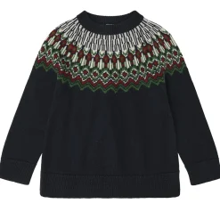 Fair Isle Ulltröja Dark Navy>FUB Online