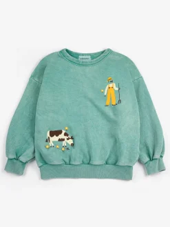 Farm Adventure Sweatshirt Green>Bobo Choses