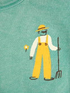 Farm Adventure Sweatshirt Green>Bobo Choses