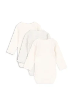 Fio Stripe 3-pack Långärmad Body Blue Mix>Fanga Fontana New