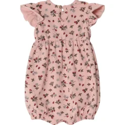 Flora GOTS Mönstrad Romper Wild Strawberry>Buddy & Hope Online