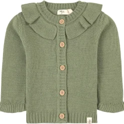 Flounce Stickad Kofta Khaki>Little Jalo Online