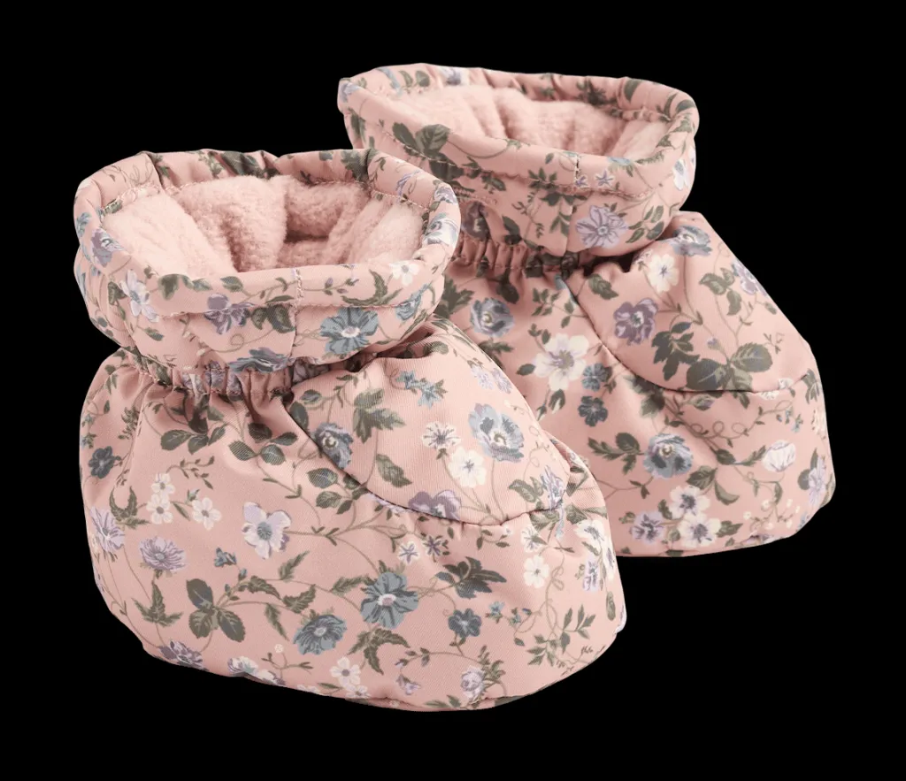 Fuffa Vadderade Babybooties Rose Powder Flowers>Wheat Online