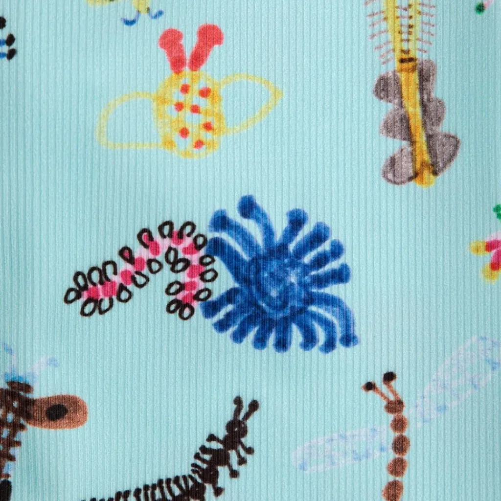Funny Insects Mönstrad UV-Dräkt Blå>Bobo Choses Sale