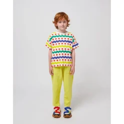 Geometric All Over Våfflad T-shirt Offwhite>Bobo Choses New