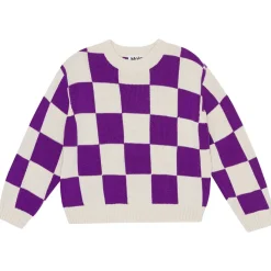 Gertina Stickad Tröja Purple Shell Check>Molo Discount