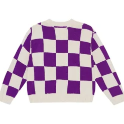 Gertina Stickad Tröja Purple Shell Check><noscript><img width=