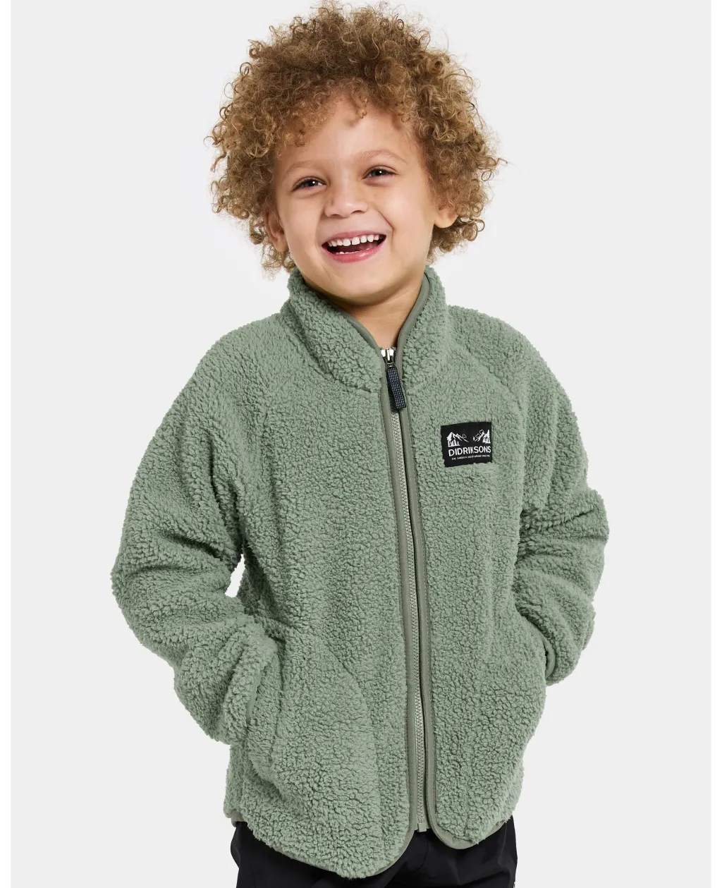 Gibbs Kids 2 Jumper Med Halv Dragkedja Light Moss>Didriksons Clearance