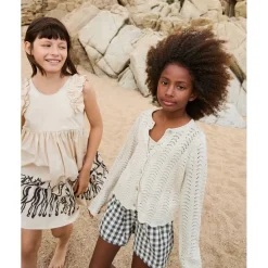 Gigi Knitted Cardigan Sand Melange><noscript><img width=