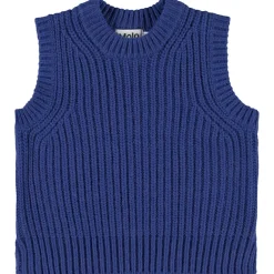 Gilberte Stickad Väst Twillight Blue>Molo Online