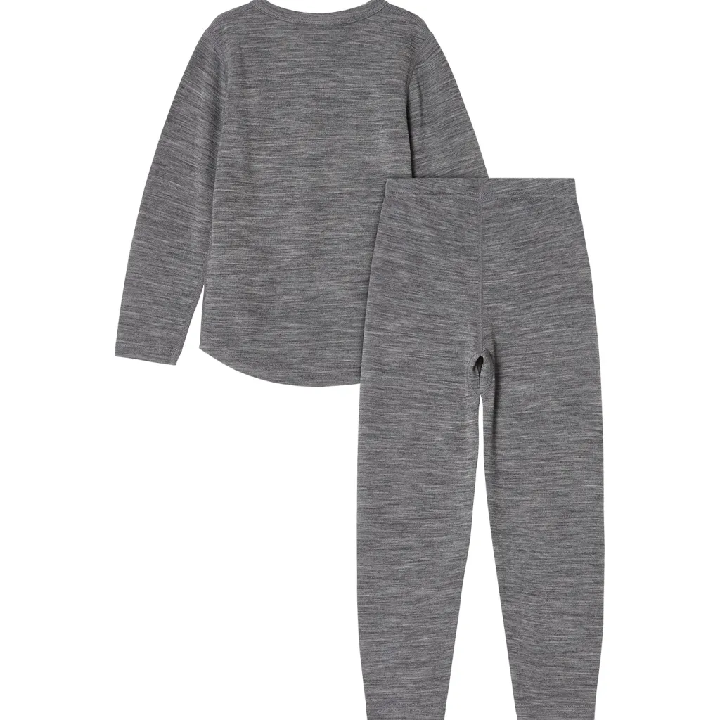 Gisborn Baselayer-set I Ull Och Bambu Dark Grey Melange>Kuling Discount
