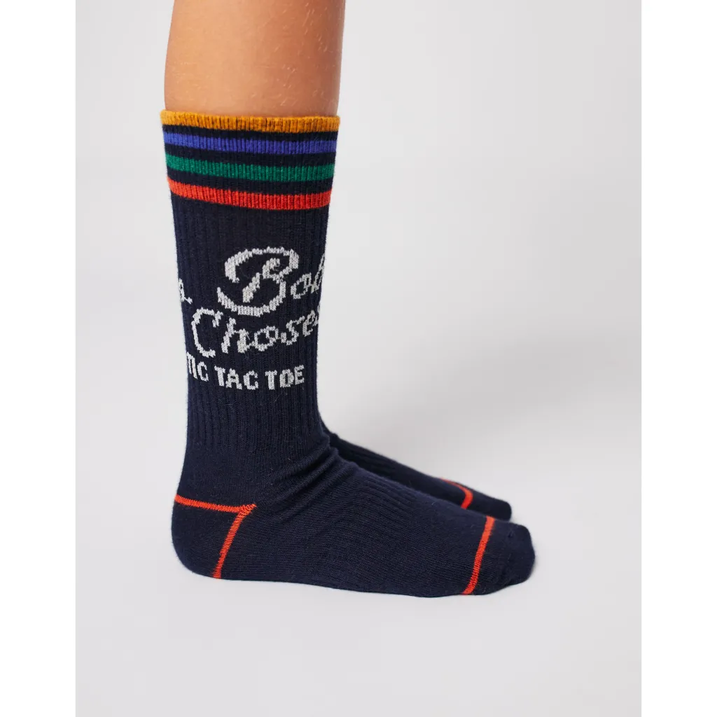 Go Bobo Navy Långa Strumpor Midnight Blue>Bobo Choses Online