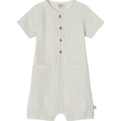GOTS Alfred Randig Romper Blå>Buddy & Hope Clearance