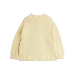 GOTS Bear Intarsia Stickad Tröja Offwhite>Mini Rodini Hot