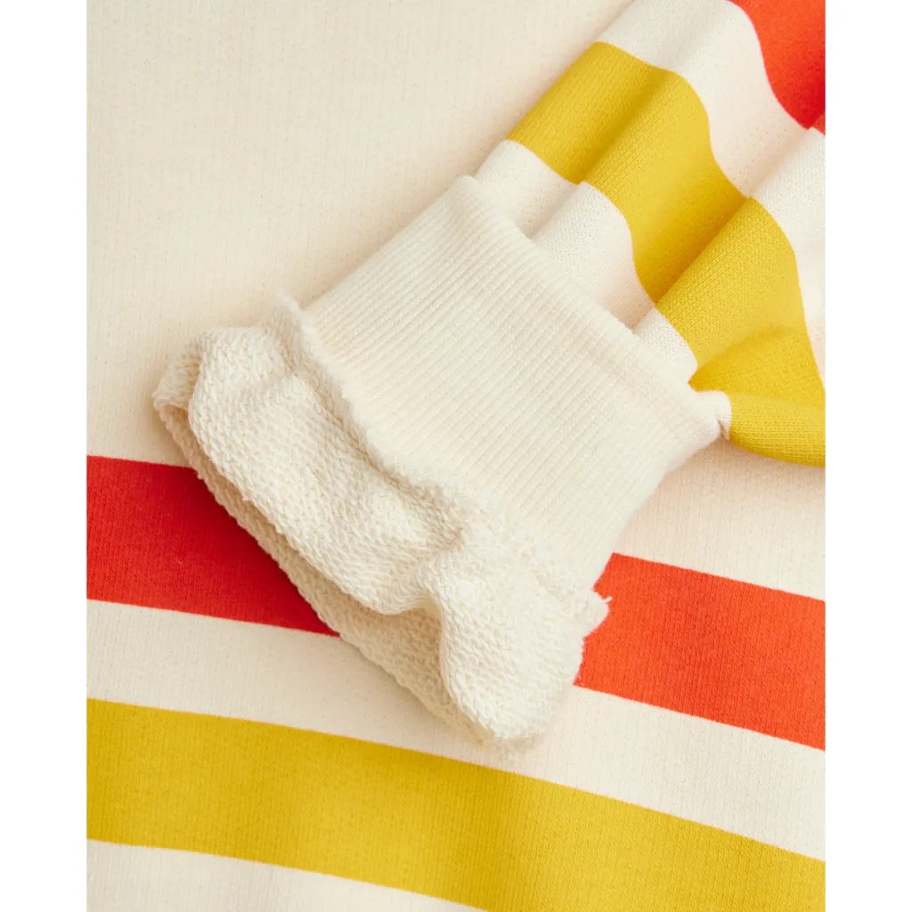 GOTS Bear Randig Sweatshirt Offwhite>Mini Rodini New