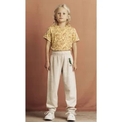 GOTS Bird Emb Mjukisbyxor Offwhite><noscript><img width=