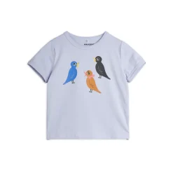 GOTS Birds Sp Kortärmad Top Purple>Mini Rodini Outlet