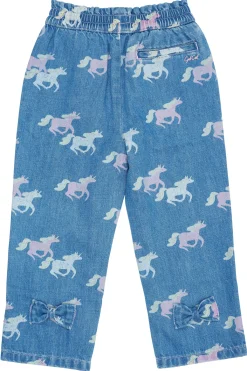 GOTS Byxor Med Volangmidja Indigo Blue Washed With Unicorn>Copenhagen Colors Hot