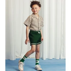 GOTS Crochet Knit Shorts Green><noscript><img width=