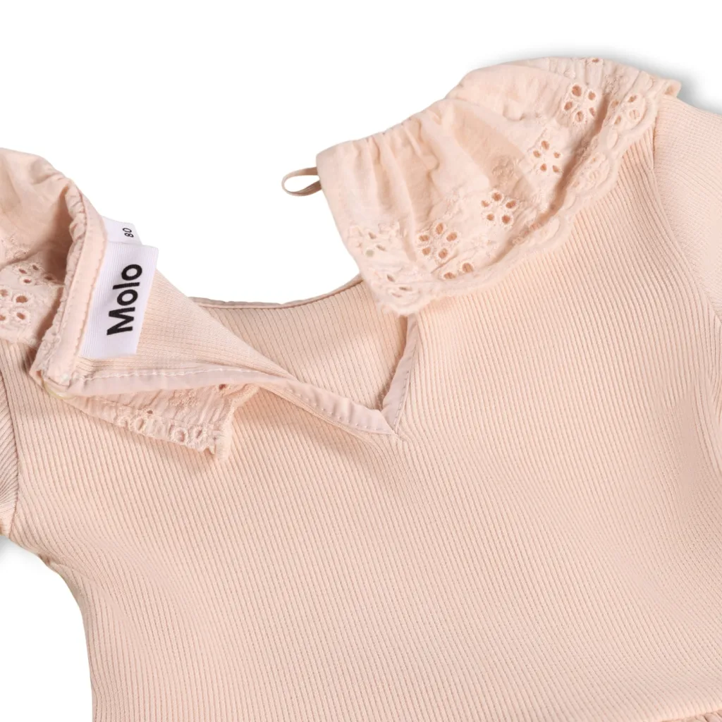 GOTS Crystala Långärmad Klänning Petal Blush>Molo Sale