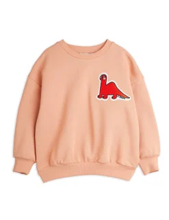 GOTS Dino Patch Sweatshirt Pink>Mini Rodini Outlet