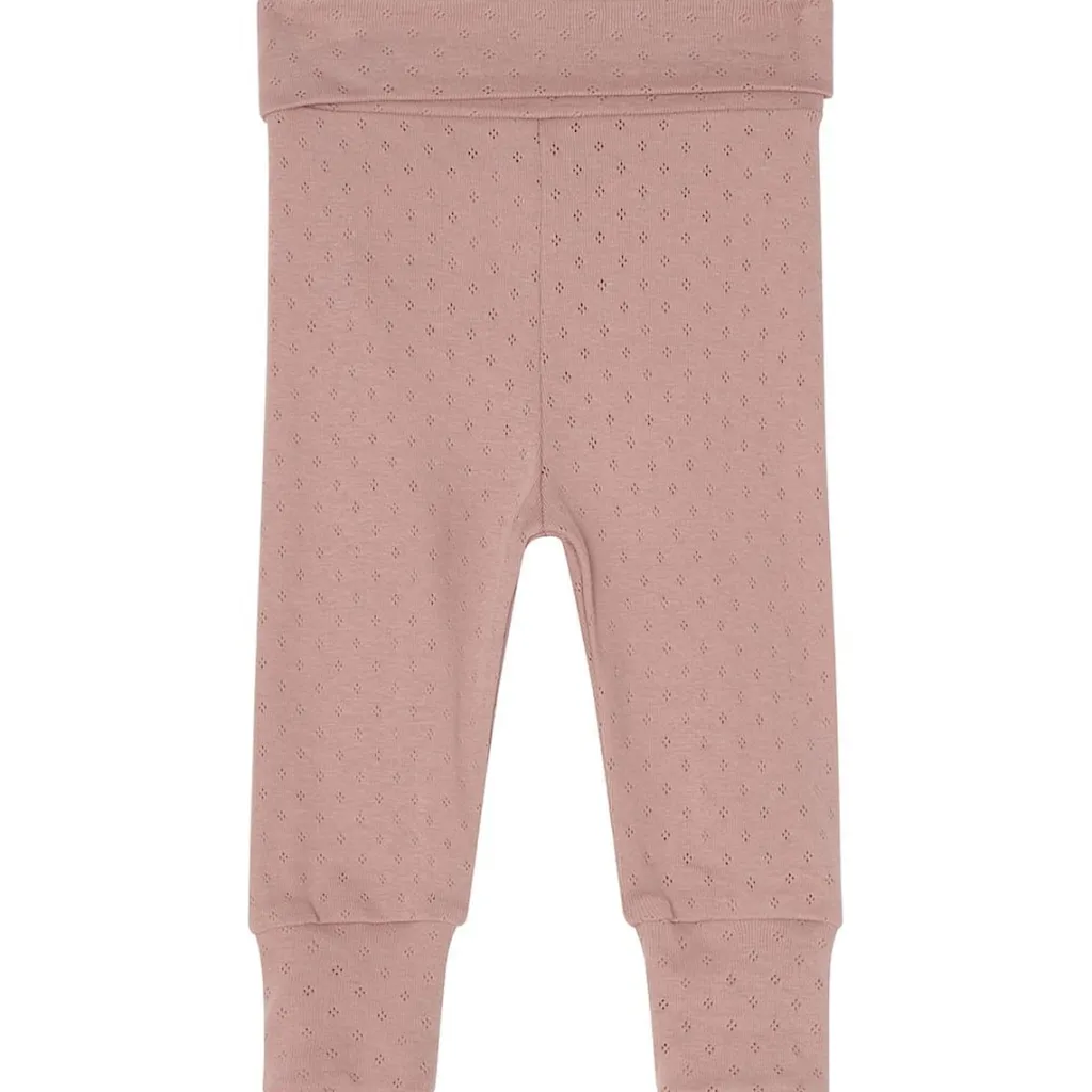 GOTS Elsy Pointelle Baby Byxor Pink Mauve>Buddy & Hope Online