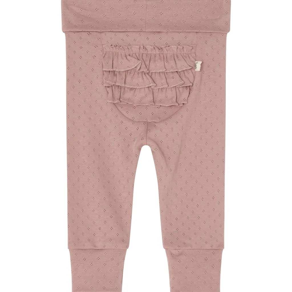 GOTS Elsy Pointelle Baby Byxor Pink Mauve>Buddy & Hope Online