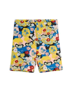 GOTS Flowers Aop Cykelbyxor Multi>Mini Rodini Discount