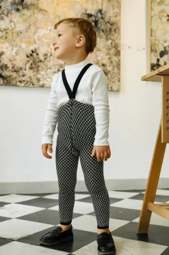 GOTS Fotlösa Strumpbyxor Black X White checked><noscript><img width=