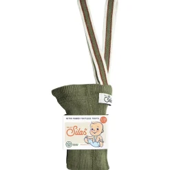 GOTS Fotlösa Strumpbyxor Olive Striped>Silly Silas Sale