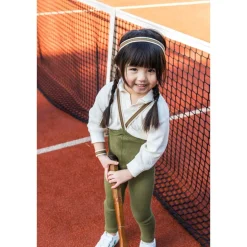 GOTS Fotlösa Strumpbyxor Olive Striped><noscript><img width=