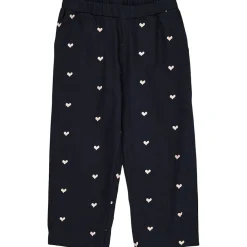 GOTS Heart Byxa I Twill Navy Soft Pink Hearts>Copenhagen Colors Online